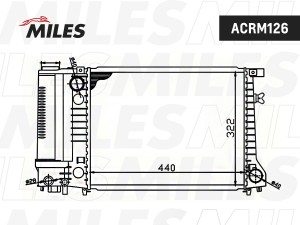 Радиатор (механическая сборка) BMW E30 316/318 M/T 88-92 (NISSENS 60735A) ACRM12 ACRM126 MILES