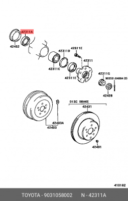 Сальник 90310-58002 90310-58002 TOYOTA