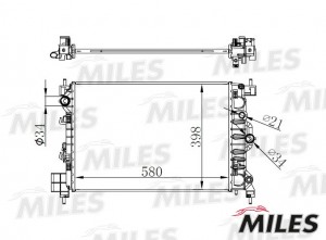 Радиатор (паяный) CHEVROLET AVEO 11- 1.6 MT ACRB440 ACRB440 MILES