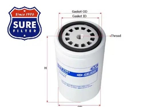 фильтр топливный! M12x1.5 H144 D86\ SFF7351 SURE FILTER