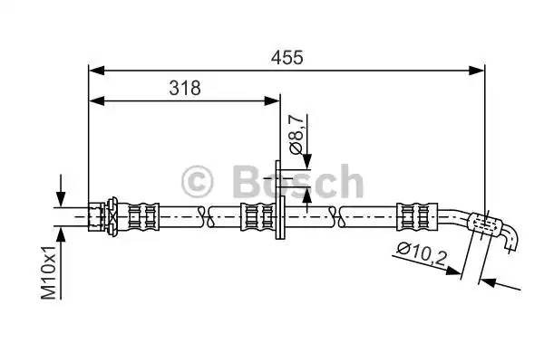 Шланг тормозной TOYOTA Corolla (AE100,110) передний BOSCH 1 987 476 255 BOSCH
