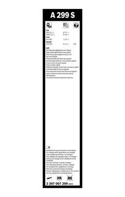 Щетка стеклоочистителя FIAT 500 (07-) 600/340мм комплект Aerotwin BOSCH 3 397 007 299 BOSCH