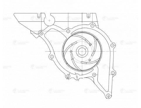 Насос водяной для ам VW Passat B5 (96-),Audi A4 (97-),A6 (96-) 2.4i,2.6i,2.8i (L LWP 1878 LUZAR