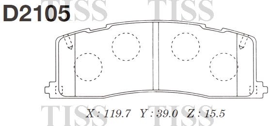 Колодки тормозные дисковые задн. Toyota Previa 2.4i & 4WD 90-00 D2105 D2105 MK KASHIYAMA