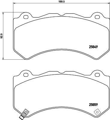 Колодки тормозные P37018 P37018 BREMBO