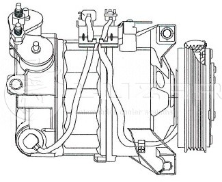 Компрессор кондиц. для а/м подходит Volvo S80 (06-)/XC60 (08-)/XC70 (07-) 2.4D/2 LCAC1054 LUZAR