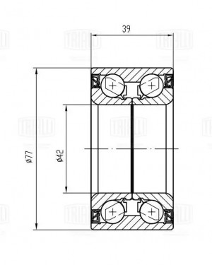 Подшипник ступицы Renault Duster (10-) 4WD задн. (CS 0921) CS 0921 TRIALLI