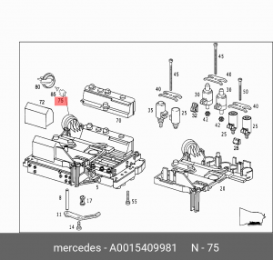 КОРПУС ЭЛ.КОНТАКТА 0015409981 A 001 540 99 81 MERCEDES BENZ