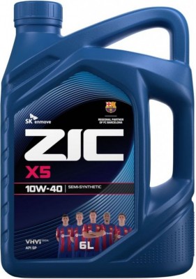 Масло моторное полусинтетическое ZIC Х5 10W-40 6л 172622 172622 ZIC