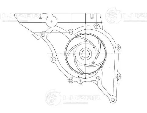 Насос водяной для ам VW Passat B5 (96-),Audi A4 (97-),A6 (96-) 2.4i,2.6i,2.8i (L LWP 1878 LUZAR