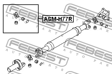 Крестовина карданного вала 27x75.5 ASM-H77R ASM-H77R FEBEST