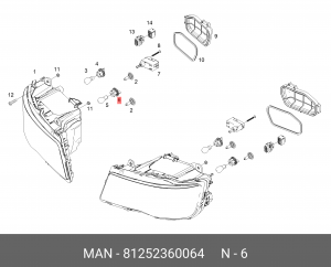 Патрон для ламп 81252360064 MAN