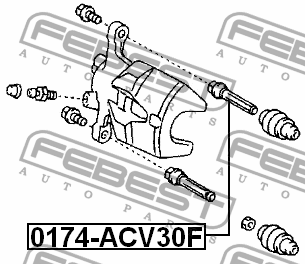 TOYOTA CAMRY CV3 (2001-2006)/ PREVIA (2000>) ПЕРЕДНЕГО СУППОРТА 0174-ACV30F FEBEST