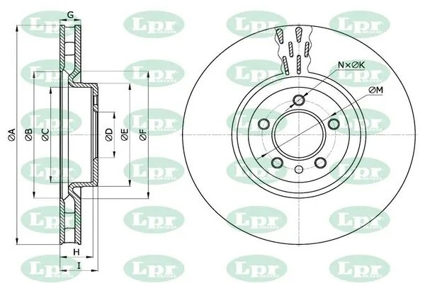 Диск тормозной передний RANGE ROVER SPORT I (L320) 5.0 09-13 A4018V A4018V LPR