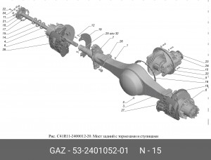 Гайка ГАЗ-53,3307,ГАЗон Next ступицы задней (ОАО ГАЗ) 53-2401052-01 GAZ GAZ