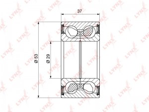 Подшипник ступицы задний (с ABS, 37x29x53) подходит для FORD Focus I 1.4-2.0 98- WB-1176 LYNXAUTO
