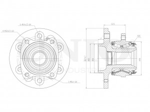 Ступица задняя (с ABS) HUB-20124 UNIO