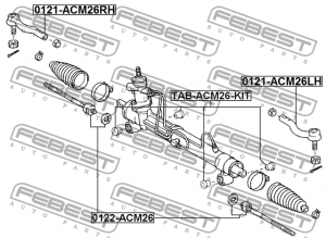 Сайлентблоки рулевой рейки TOYOTA NOAH/VOXY 01-07 (компл-4шт) TAB-ACM26-KIT TAB-ACM26-KIT FEBEST