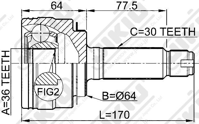 ШРУС JC28039 JC28039 JIKIU