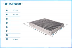 Фильтр салонный угольный B15CR0030 B15CR0030 CWORKS