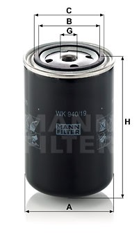 Фильтр топливный LIEBHERR VOLVO IVECO MANN WK 940-19 MANN FILTER