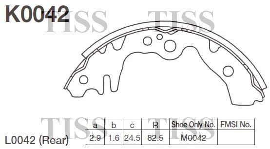 K0042-01 колодки барабанные!\ Daihatsu Gran Move 1.5 16V 96-98/Move 0.8 96> K0042 MK KASHIYAMA
