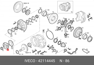 фланец редуктора!входной заднего моста\Iveco 42114445 IVECO