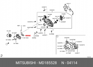 прокладка фильтра масляного!\ Mitsubishi MD185528 MITSUBISHI