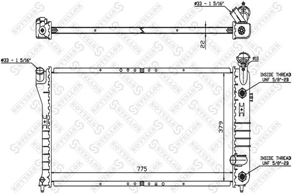 радиатор системы охлаждения! АКПП\ Buick Regal 94>,Chevrolet Lumina/Monte Carlo  10-26746-SX STELLOX