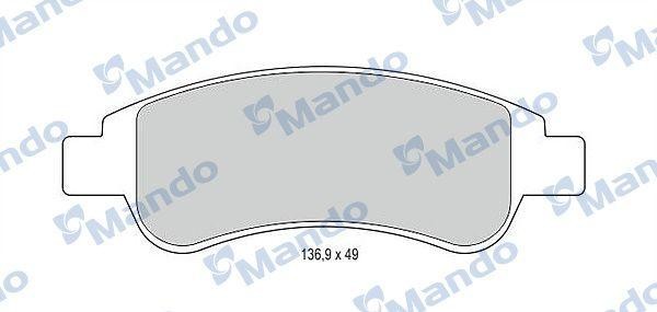 Колодки тормозные дисковые перед MBF015475 MANDO