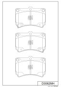 Колодки тормозные дисковые пер.KIA RIO 00-02,MAZDA 121 90-96,323 90-,96- D3062MH D3062MH MK KASHIYAMA