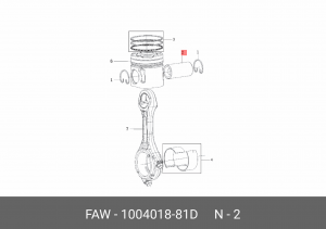 Палец поршня CA6DM2 FAW J6 1004018-81D FAW