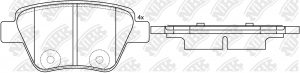 Колодки тормозные VW Caddy (10-) задние (4шт.) NIBK PN0550 NIBK