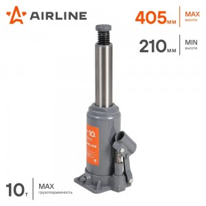 Домкрат бутылочный 10т (MIN - 210мм, MAX - 405мм) (AJB10M) AJB10M AIRLINE