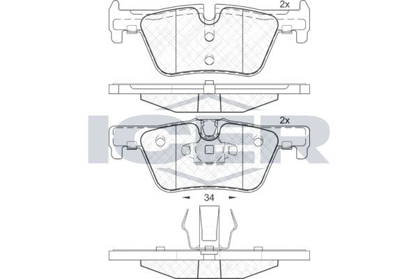 182049 колодки дисковые задние !\ BMW 1 F20 1.6/1.8/2.0D 11># 182049 ICER