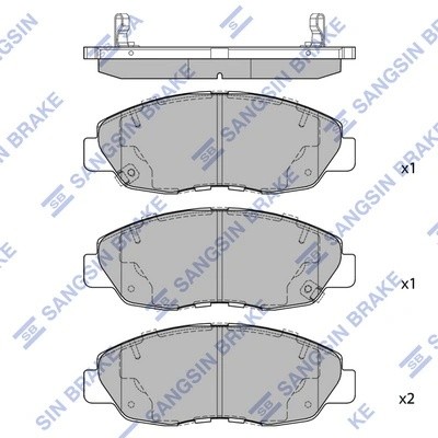 Колодки передние HONDA CIVIC 05- SP4478 SP4478 SANGSIN