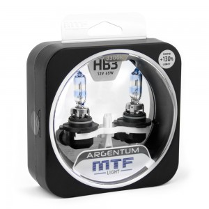 Лампа 12V HB3 65W P20d +130% бокс (2шт.) Argentum MTF H3A12B3 MTF