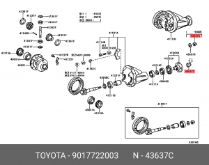 гайка ступицы!\ Toyota 90177-22003 TOYOTA