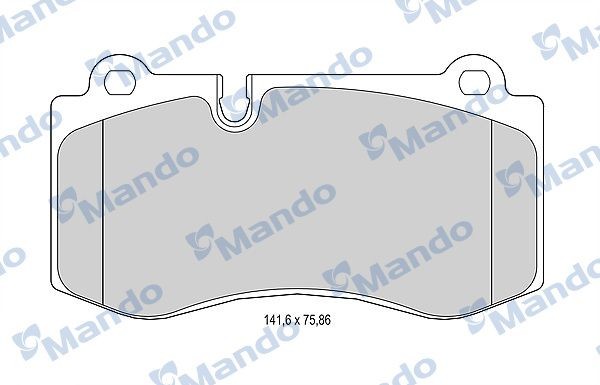 Колодки тормозные MERCEDES W221,211 передние (4шт.) MANDO MBF015673 MANDO