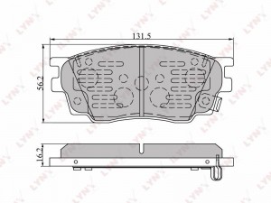 Колодки тормозные дисковые передние BD-5111 LYNXAUTO
