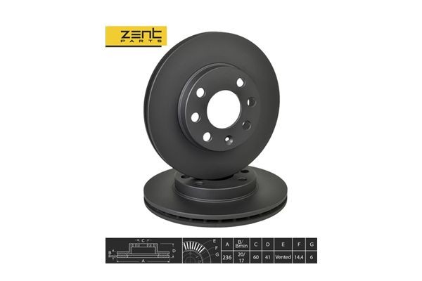 диск тормозной передний! Opel Astra/Ascona/Kadett 1.4-1.7D 82> Z06257 ZENTPARTS