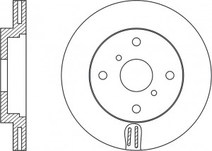 Диск тормозной TOYOTA Scion XA (03-06) передний (1шт.) NIBK RN1482 NIBK