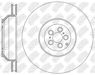 Диск тормозной PORSCHE Cayenne (17-) задний (1шт.) NIBK RN2333 NIBK