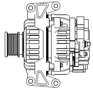 Генератор для а/м Mercedes-Benz Sprinter W903 (00-)/Vito W638 (99-) 2.1CDI 90A ( LG 1513 START VOLT