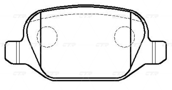 Колодки тормозные FIAT 500 2008 ~ LANCIA Musa 2003 ~ 2011 зад.прав.лев. (старый  GK0243 CTR