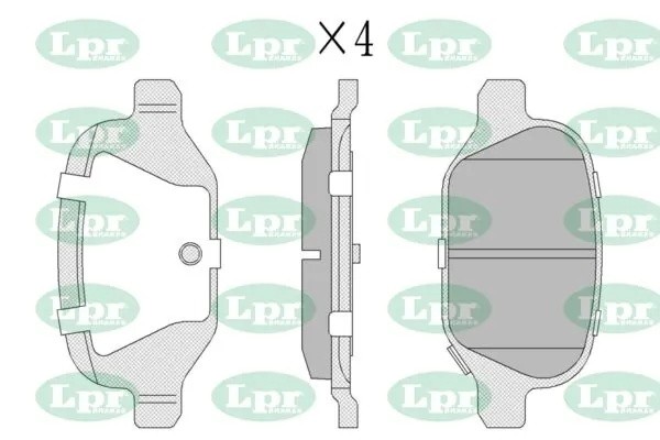 Комплект тормозных колодок 05P872 05P872 LPR