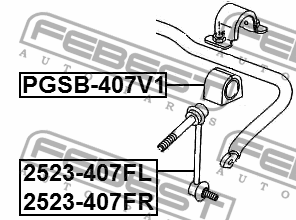 Тяга стабилизатора передн правая CITROEN C6 2005-2012 2523-407FR 2523-407FR FEBEST