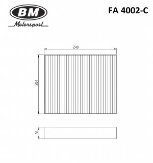 Фильтр салонный, угольный FA4002-C FA4002C BM MOTORSPORT