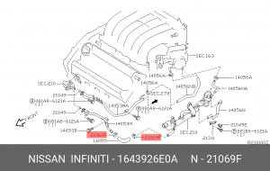 ХОМУТ ИЗ ЧЕРНОГО МЕТАЛЛА 16439-26E0A 16439-26E0A NISSAN