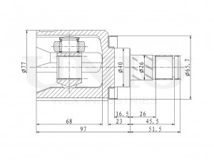 ШРУС внутренний левый CVJ-30053 UNIO